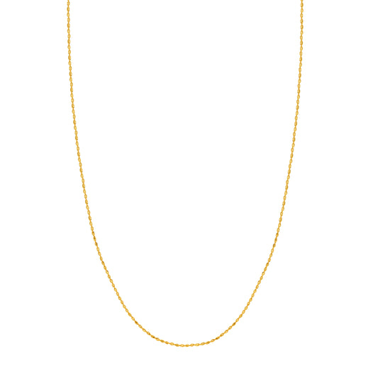 14k Yellow Gold 20" 1.35mm Twisted Dorica Chain