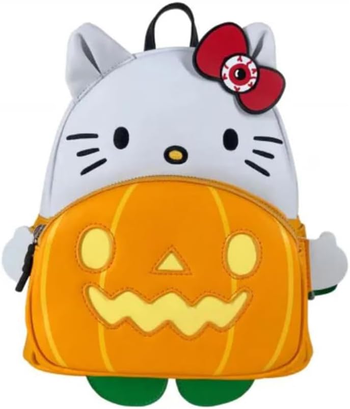 Loungefly Sanrio Hello Kitty Holding Pumpkin Glow Cosplay Mini Backpack