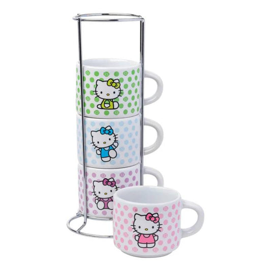 Sanrio Hello Kitty Polka Dots Stackable Mug (Set of 4)