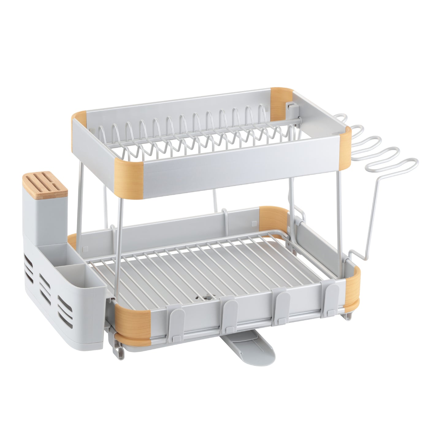 Appliance Basics 037G Aluminum Two-Tier Dish Drying Rack