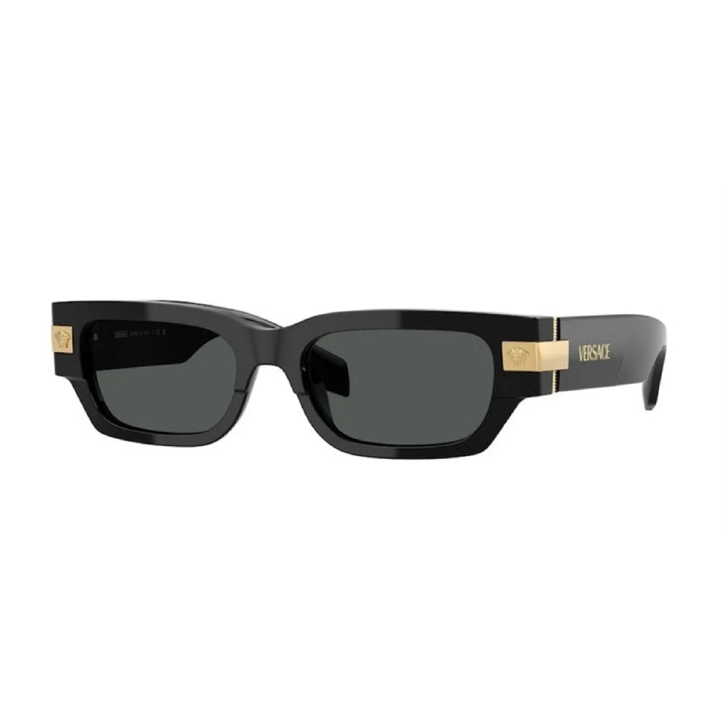 Versace VE446553GB1 Men's Rectangle Solid Color Sunglasses