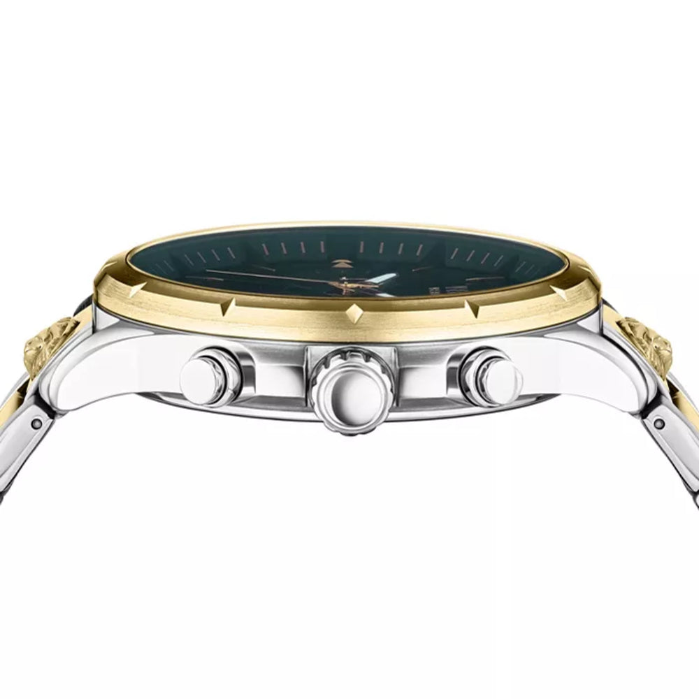 Versus Versace Lion Modern Men's 45mm Two-Tone Bracelet Watch - Green Dial