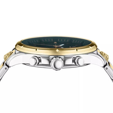 Versus Versace Lion Modern Men's 45mm Two-Tone Bracelet Watch - Green Dial