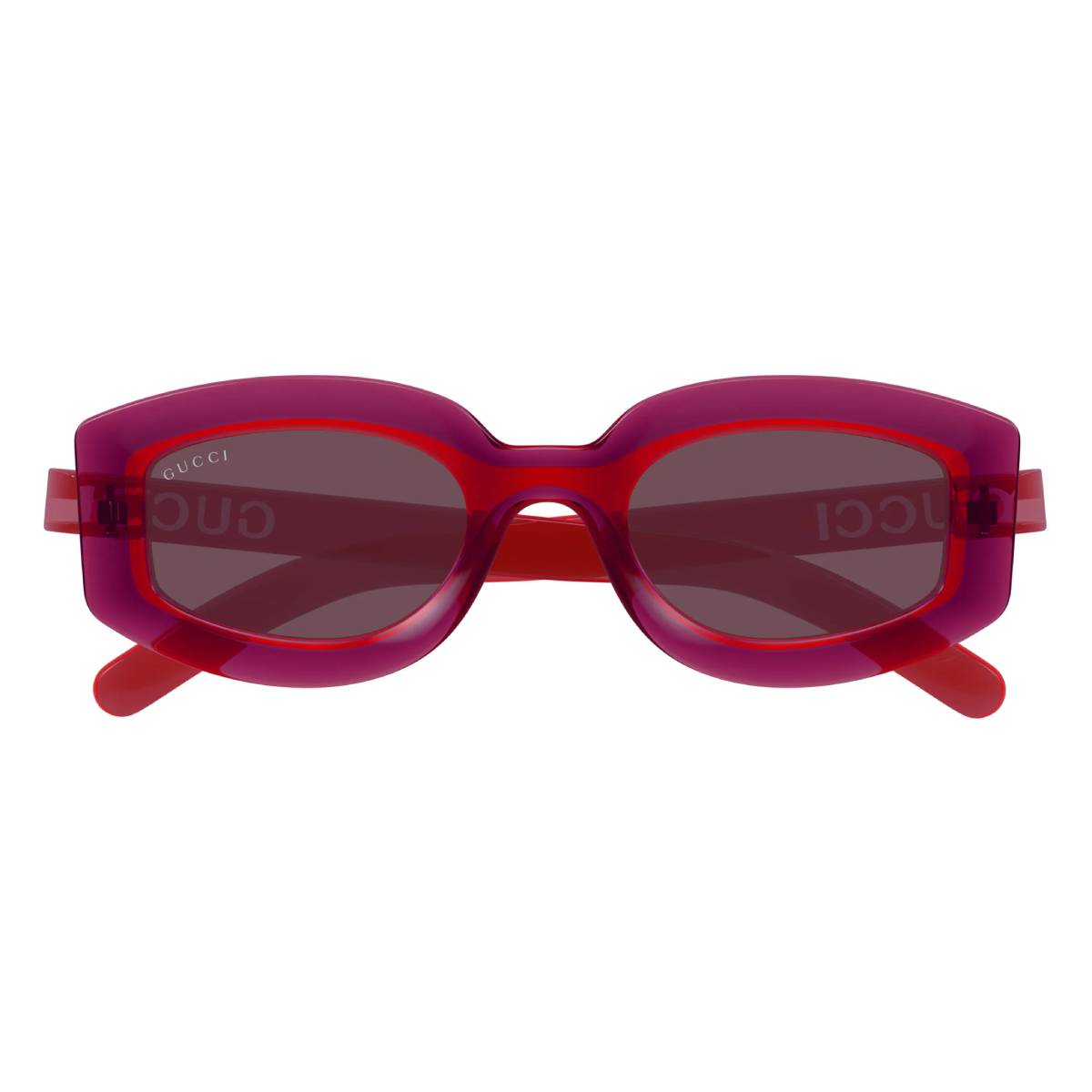 Gucci GG1719S 001 Women's Geometric Solid Color Sunglasses -Red