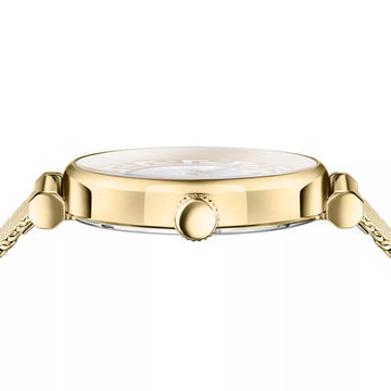 Versace Greca Chic Women's 35mm Gold Bracelet Watch - Silver-Tone Dial