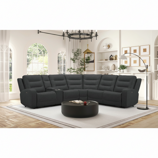 Allen Power Motion Sectional Sofa by Best Home - Gray