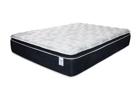 SilverRest Amelia Pillow Top Queen Size Mattress - White/Navy