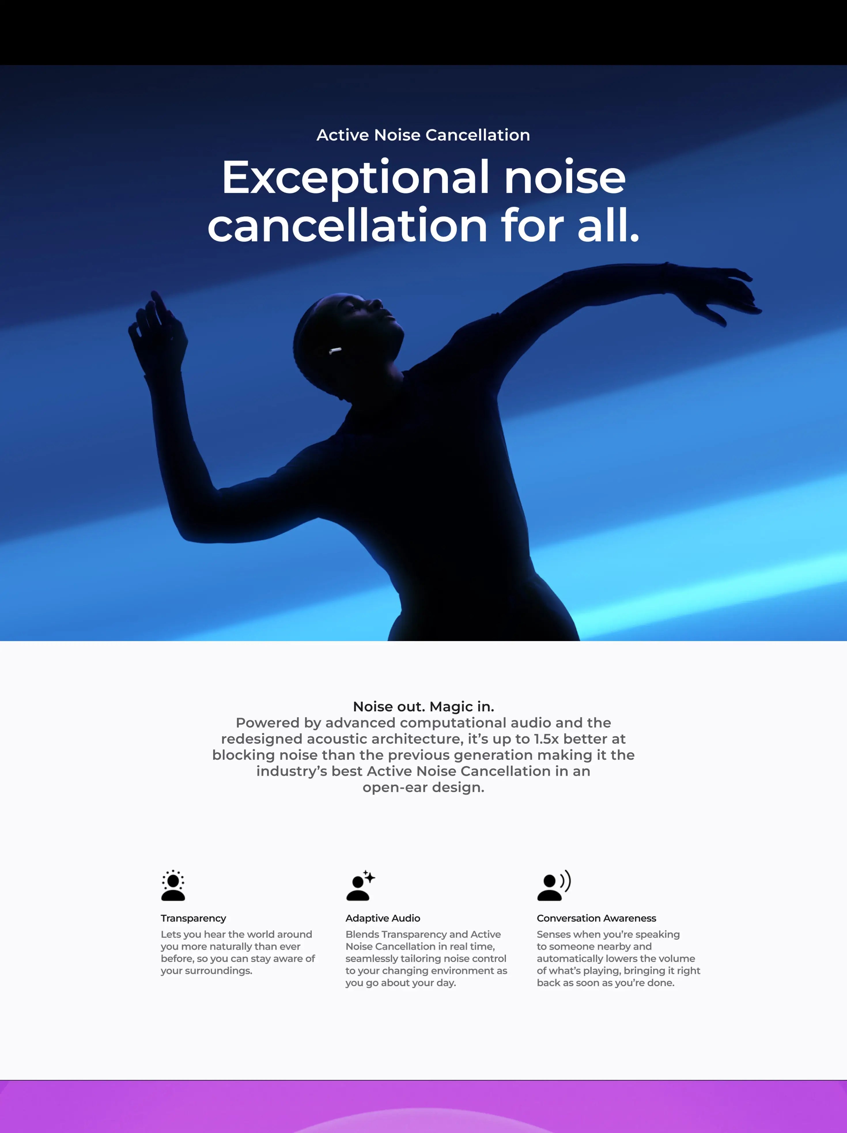 Exceptional noise cancellation across every model