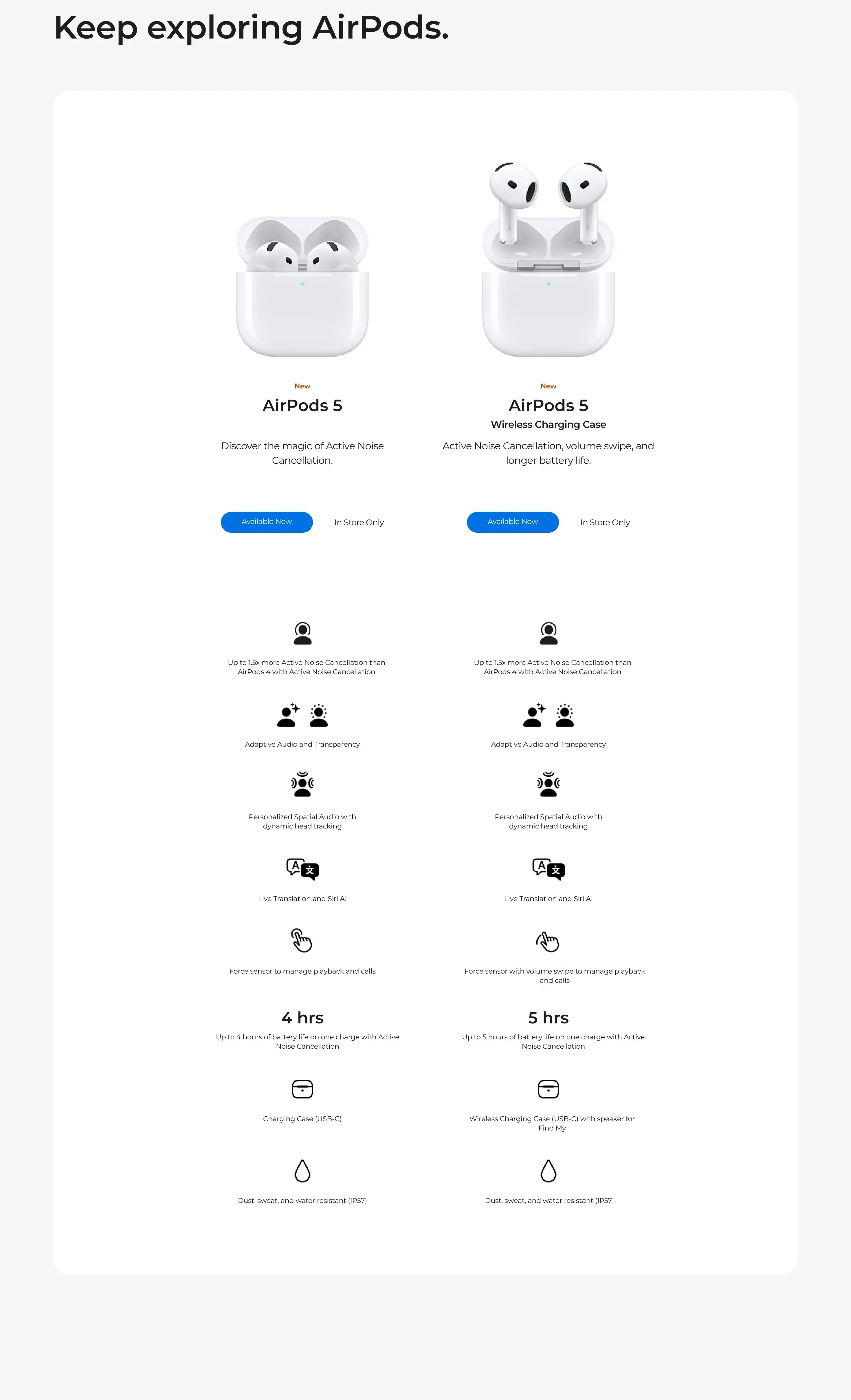 Hours and hours of battery. AirPods at Curacao. Keep exploring AirPods.