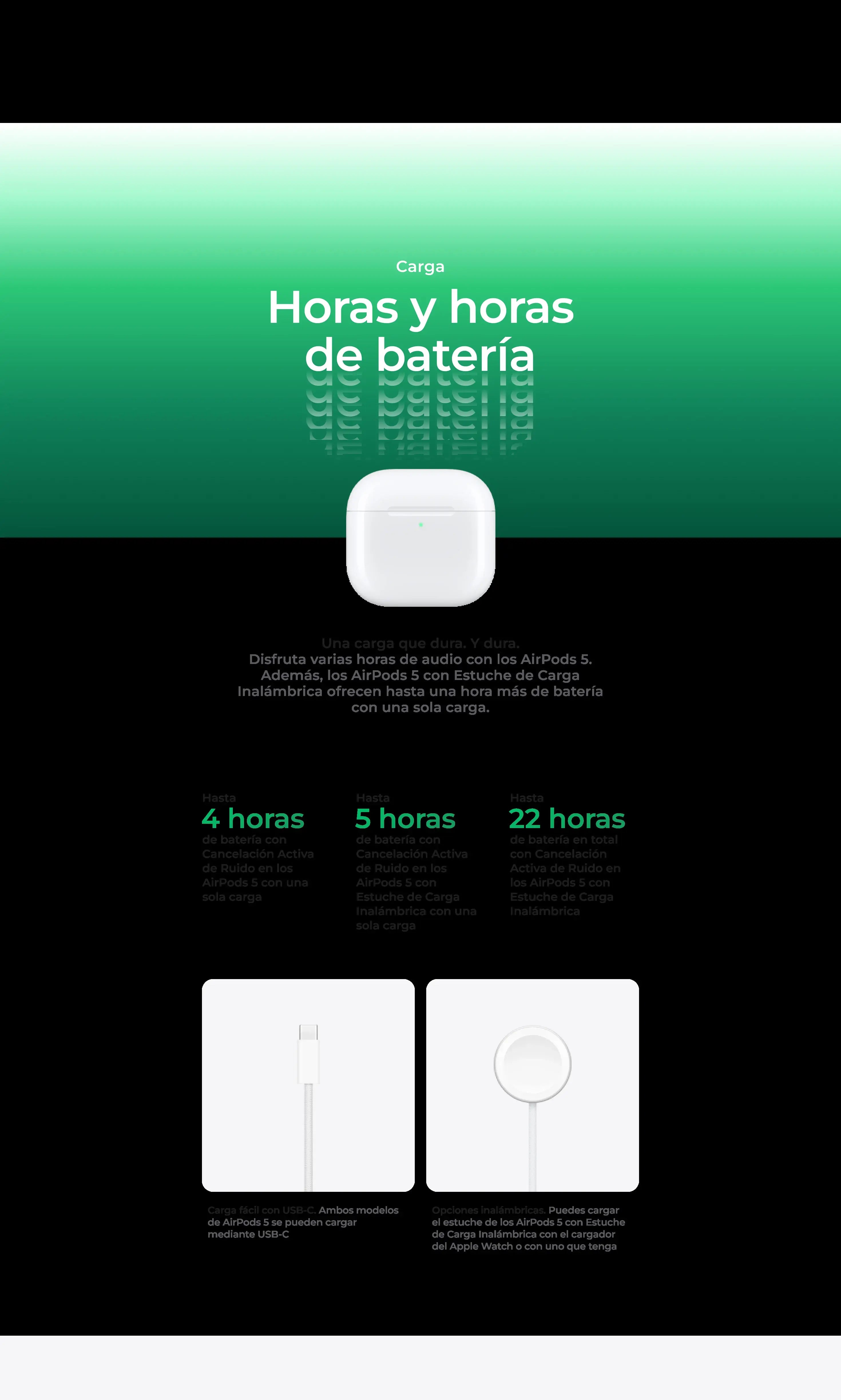 Horas y horas de batería. AirPods en Curacao. Sigue explorando tus próximos AirPods.