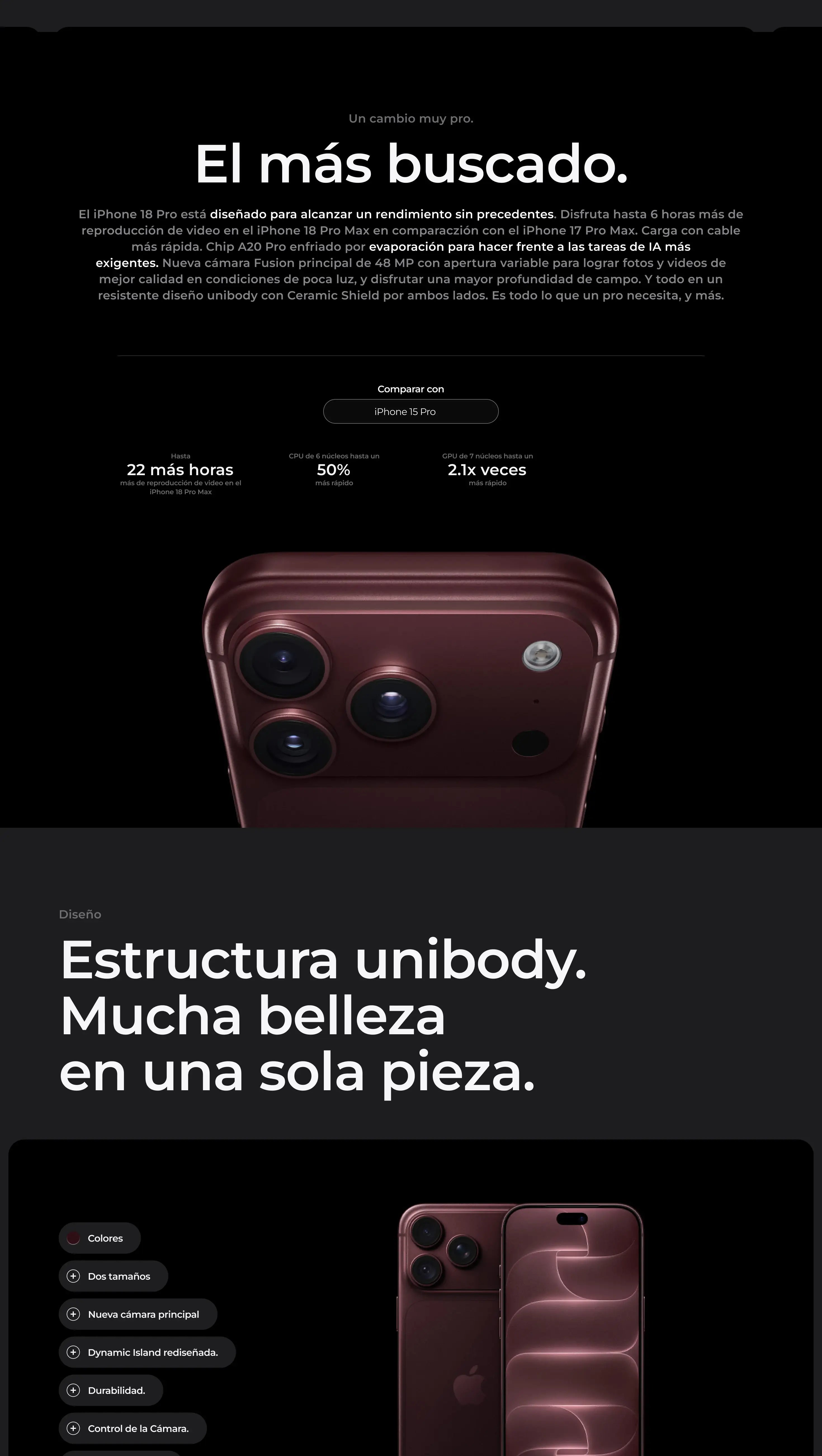 El más deseado. Colores y diseño del iPhone 18 Pro