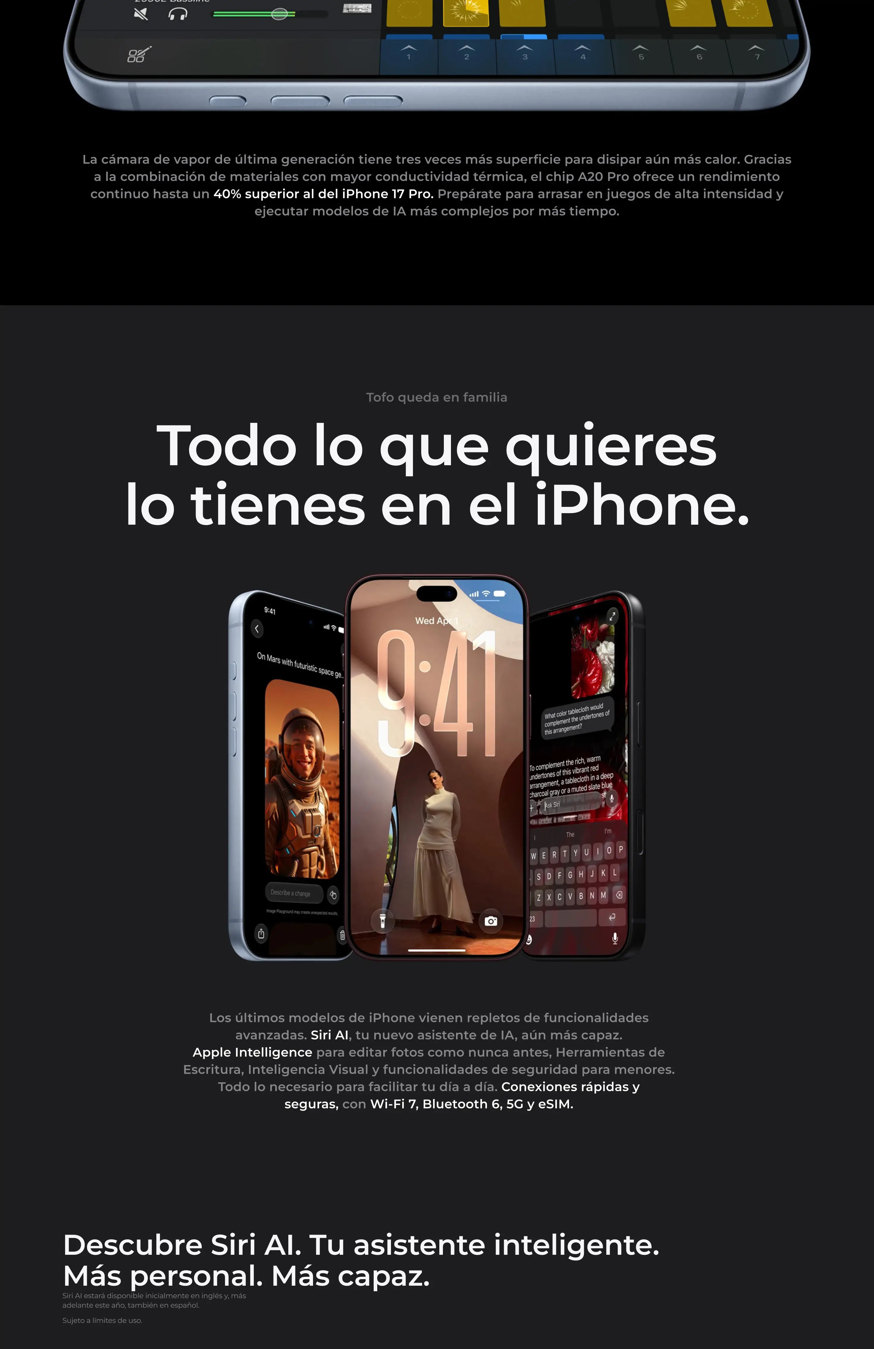 Batería, chip A20 Pro y lo esencial del iPhone