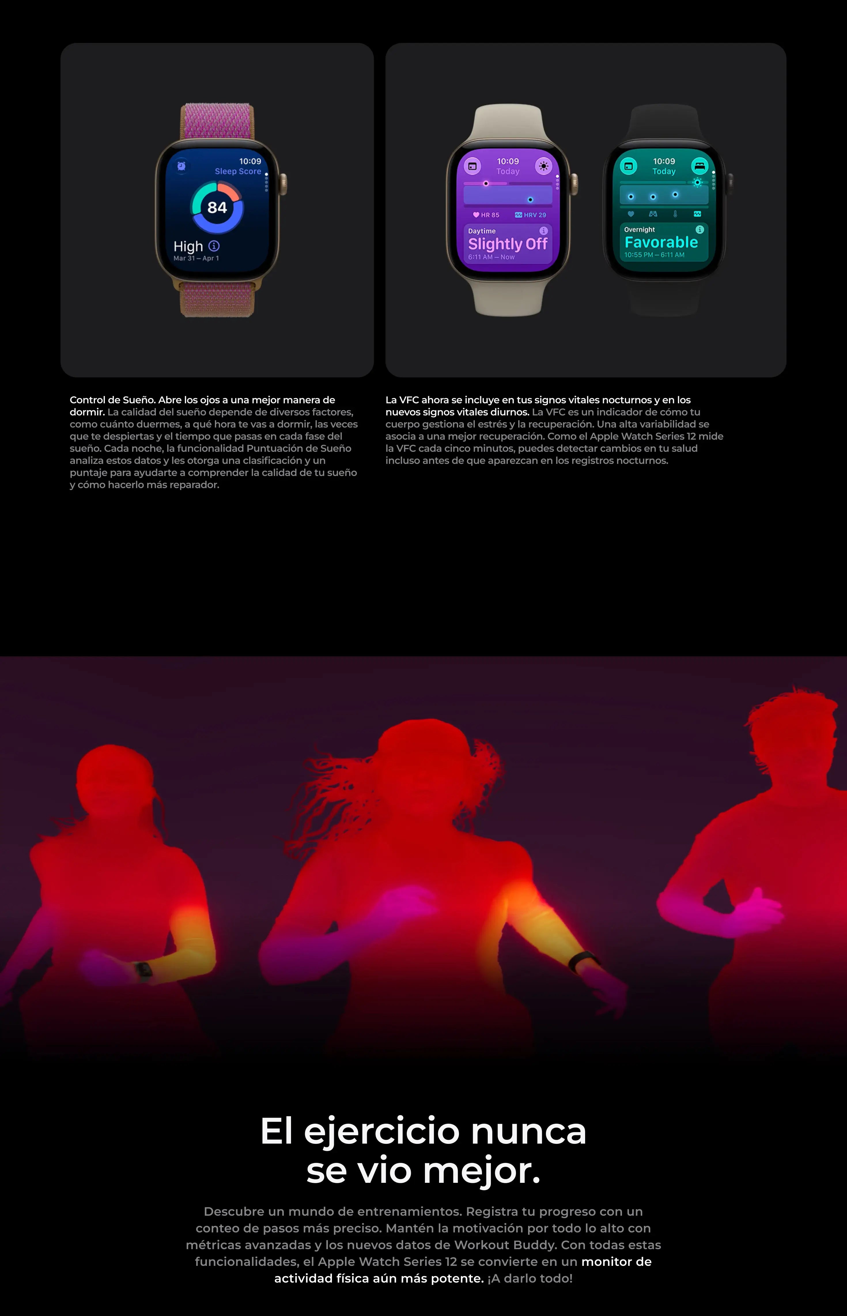 Funciones de entrenamiento del Apple Watch