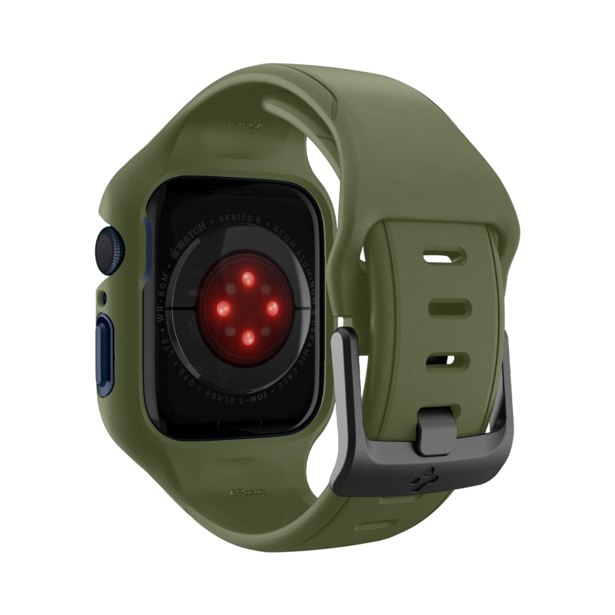 Spigen Liquid Air Pro Case and Band for Apple Watch Series 7 / 8 (45mm) - Moss Green