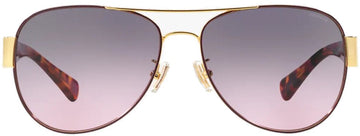 Coach HC7059 Sunglasses - Gold Purple-Purple Confetti/Grey Purple Gradient - Curacao