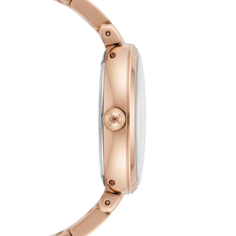 Armani Exchange Brooke Women's 32mm Quartz Rose Gold Bracelet Watch - White Dial - Curacao