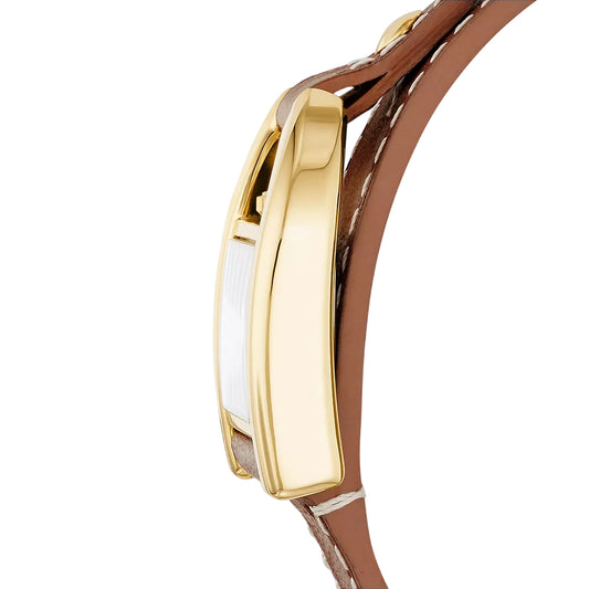 Fossil Harwell  Women's 28mm Brown Strap Watch - White Dial