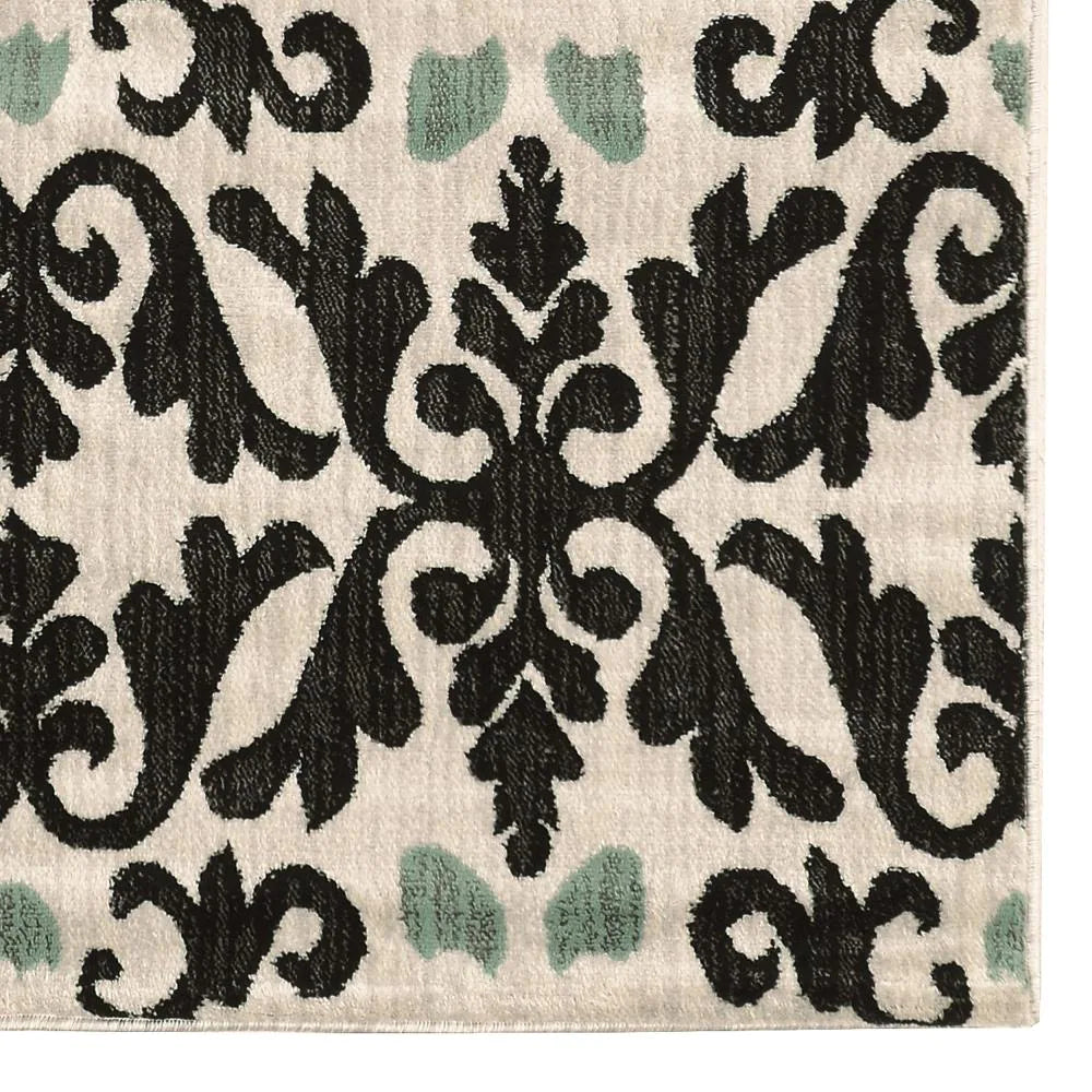 Linon Elegance Indoor Medallion Area Rug, Ivory