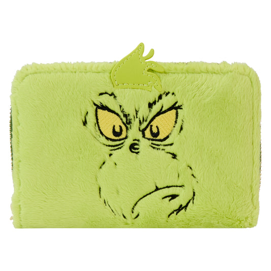 Loungefly Dr. Seuss Plush Cosplay Glow Zip Around Wallet - Green