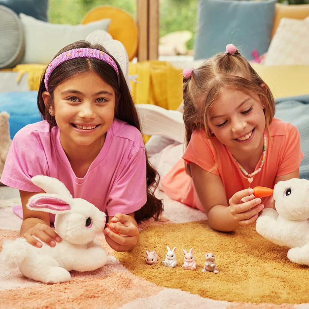 Pets Alive Mama Bunny & Baby Surprise Electronic Pet Set (12-Pieces) - White