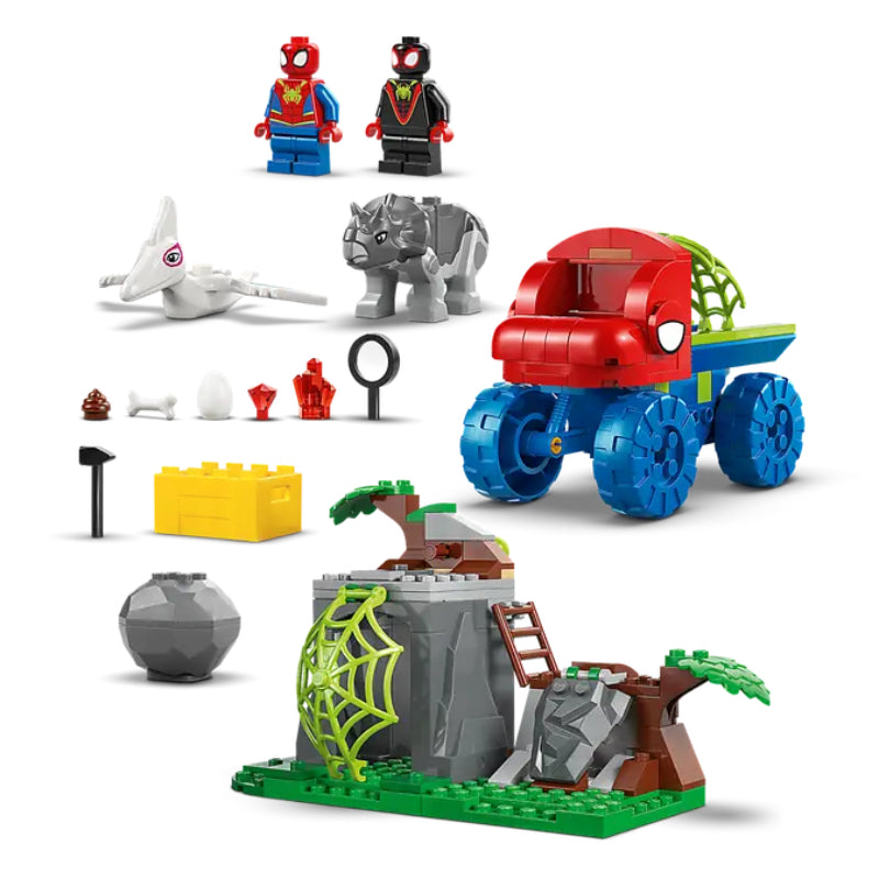 LEGO Marvel Spidey And His Amazing Friends Team Spidey Dino Crawler Rescue Building Toy Set (136-Pieces)