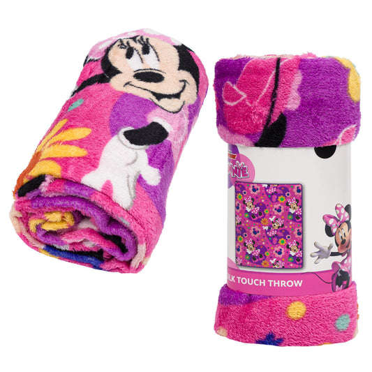 Disney 40" x 50" Minnie Mouse Throw Blanket - Multicolor