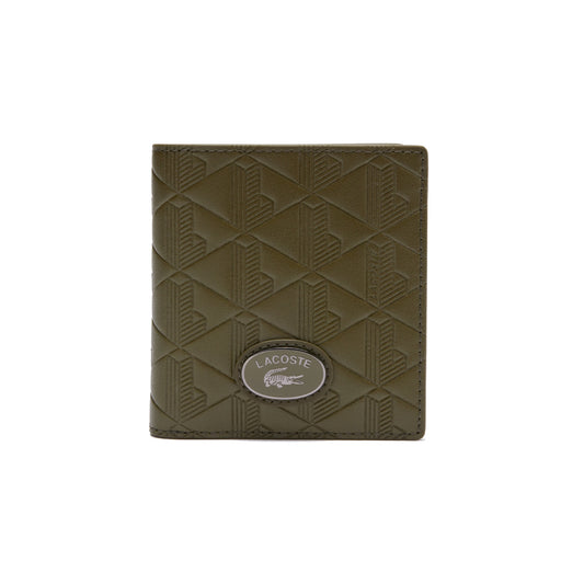 Lacoste Monogram Compact Billfold Wallet - Ivy Green
