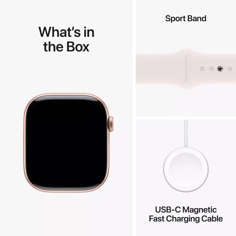 Apple Watch Series 10 (GPS+Cellular) 46mm Aluminum Case with Light Blush Sport Band - M/L - Rose Gold