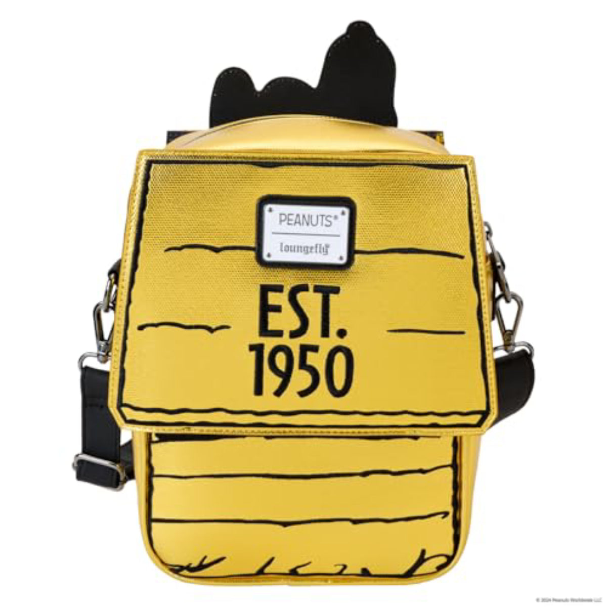 Peanuts 75th Anniversary Snoopy Doghouse Crossbody Bag - Yellow/Black