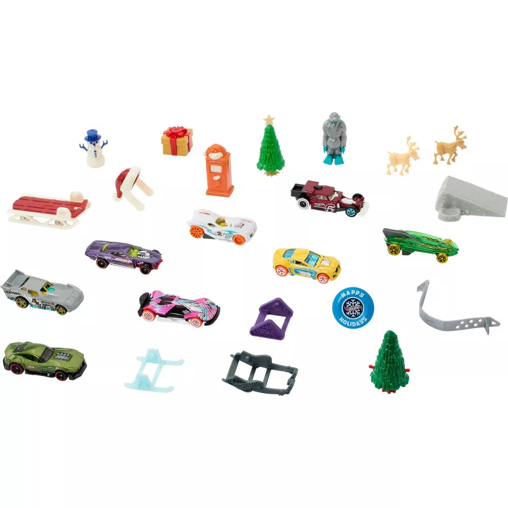 Hot Wheels Advent Calendar with 16 Accessories