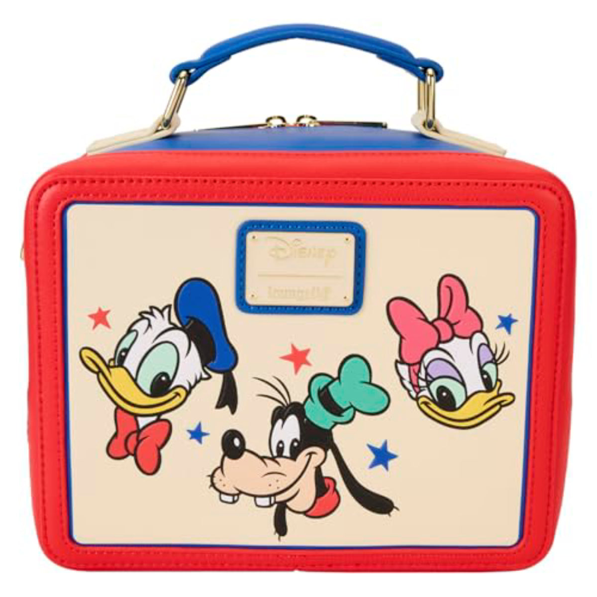 Disney Mickey and Friends Classic Lunchbox Crossbody Bag - Red/Blue