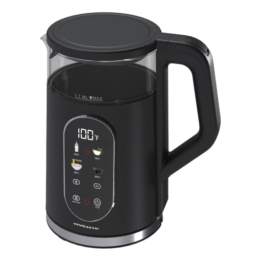 Ovente KD96B 1500W Electric Kettle with Digital Touchscreen - Black