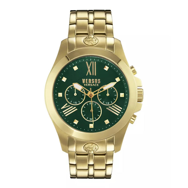Versus Versace Chrono Lion Men's 44mm Yellow Gold Bracelet Watch