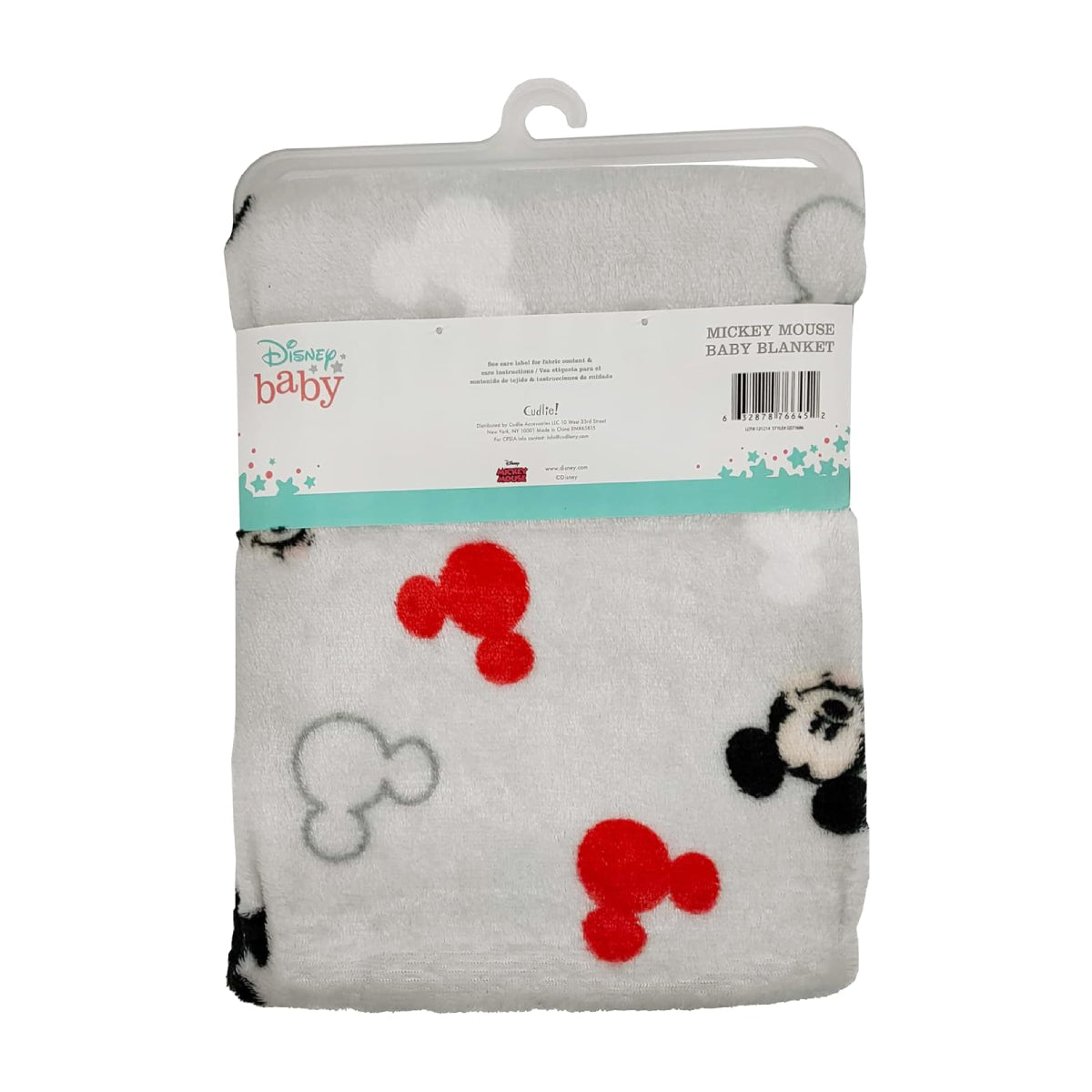 Disney 30" x 36" Mickey Mouse Throw Blanket with Tossed Face Print - Gray