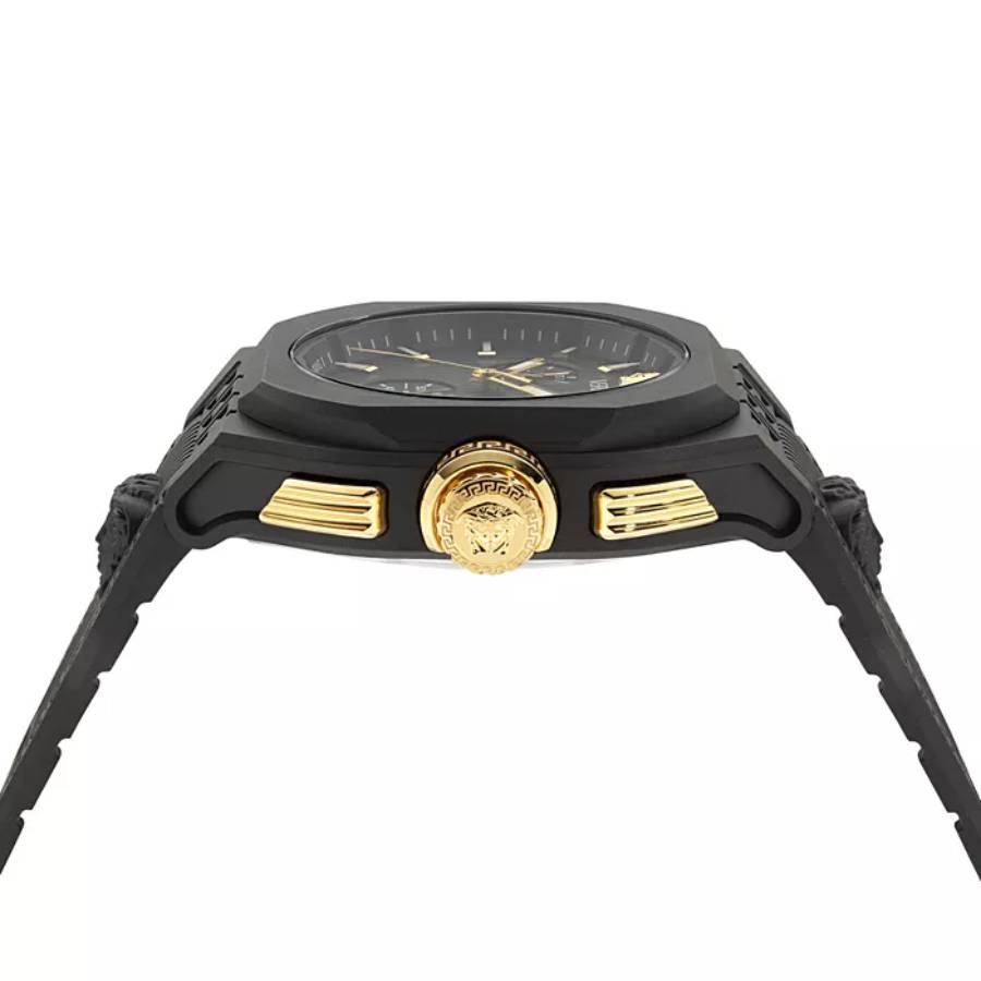 Versace V-Legend Chronograph Men's 44mm Strap Watch - Black