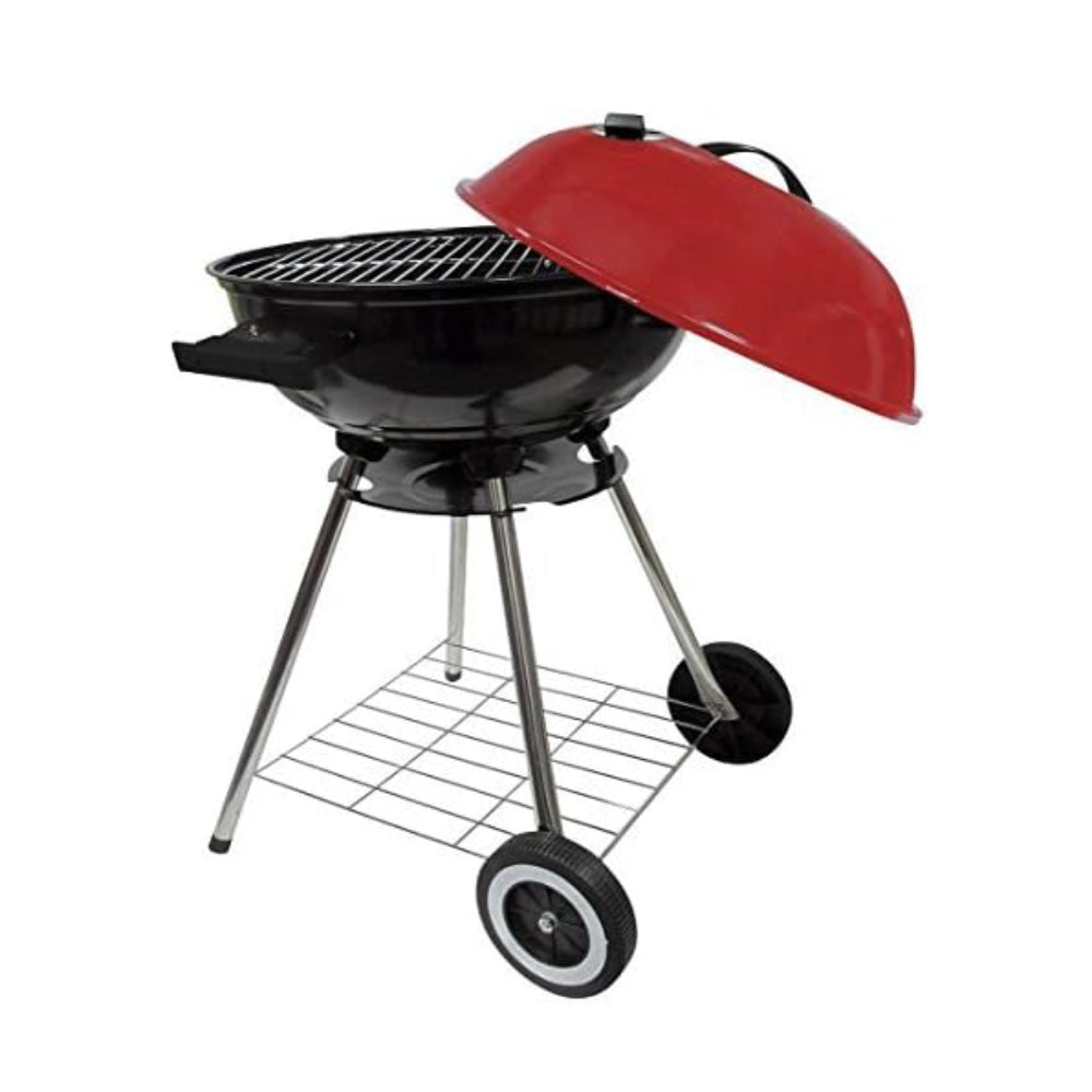 Alpine Cuisine BBQ-RS18R Charcoal Grill with wheels - Red