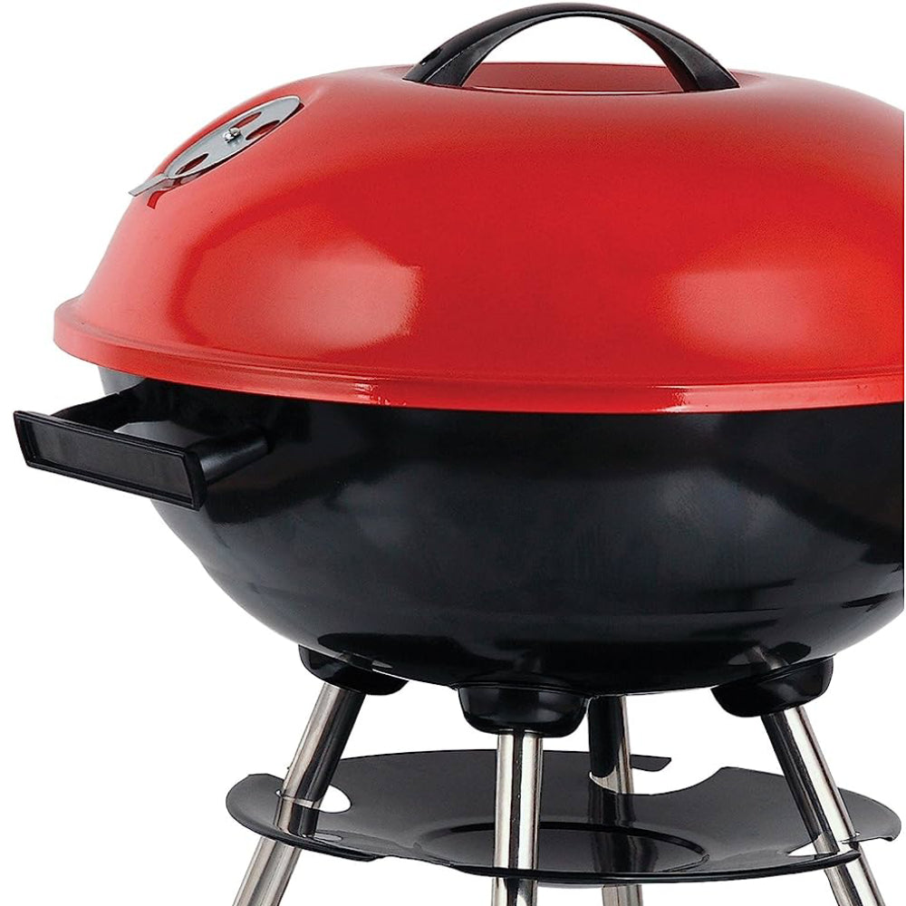 Alpine Cuisine BBQ-RS18R Charcoal Grill with wheels - Red