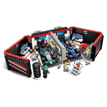 LEGO F1 Garage & Mercedes-AMG & Alpine Cars Building Toy Set (678-Pieces)