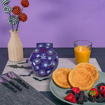 Uncanny Brands WM3/DIN/JS1 Disney Nightmare Before Christmas Jack Skellington Mini Waffle Maker - Purple