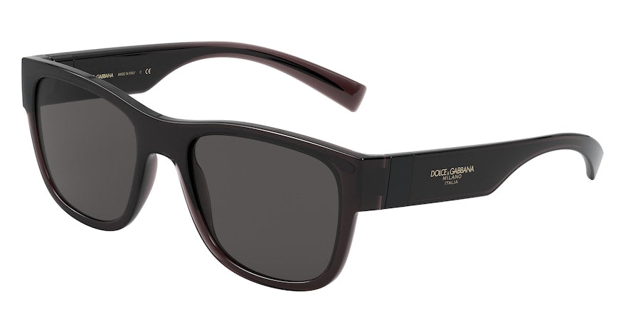 Dolce & Gabbana Transparent Grey/Black Dark Grey Sunglasses