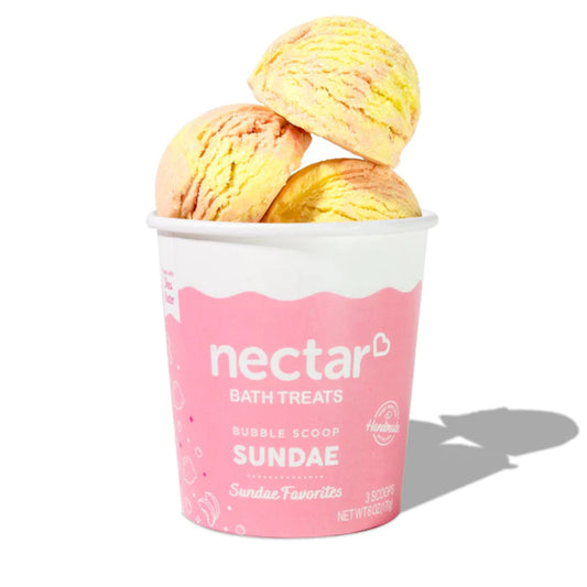 Nectar Bath Treats Peachy Lemon Bubble Bath Scoop Sundae