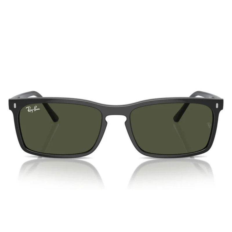 Ray-Ban RB443559901 Unisex Rectangle Solid Color Sunglasses