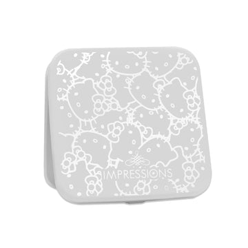 Impressions Vanity Hello Kitty Supercute Compact Mirror with Magnifying Mirror Top (White)