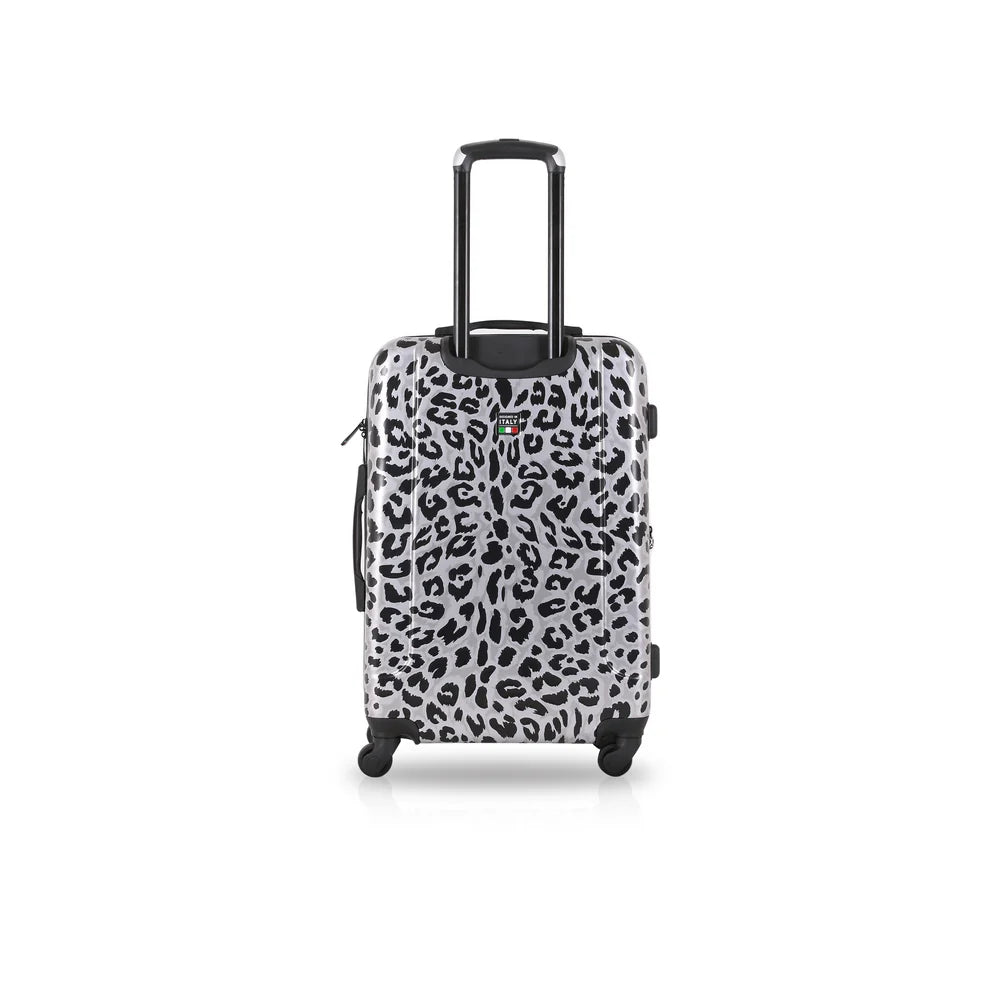 Tucci Italy 20" Spinner Carry On Travel Suitcase - Winter Leopard