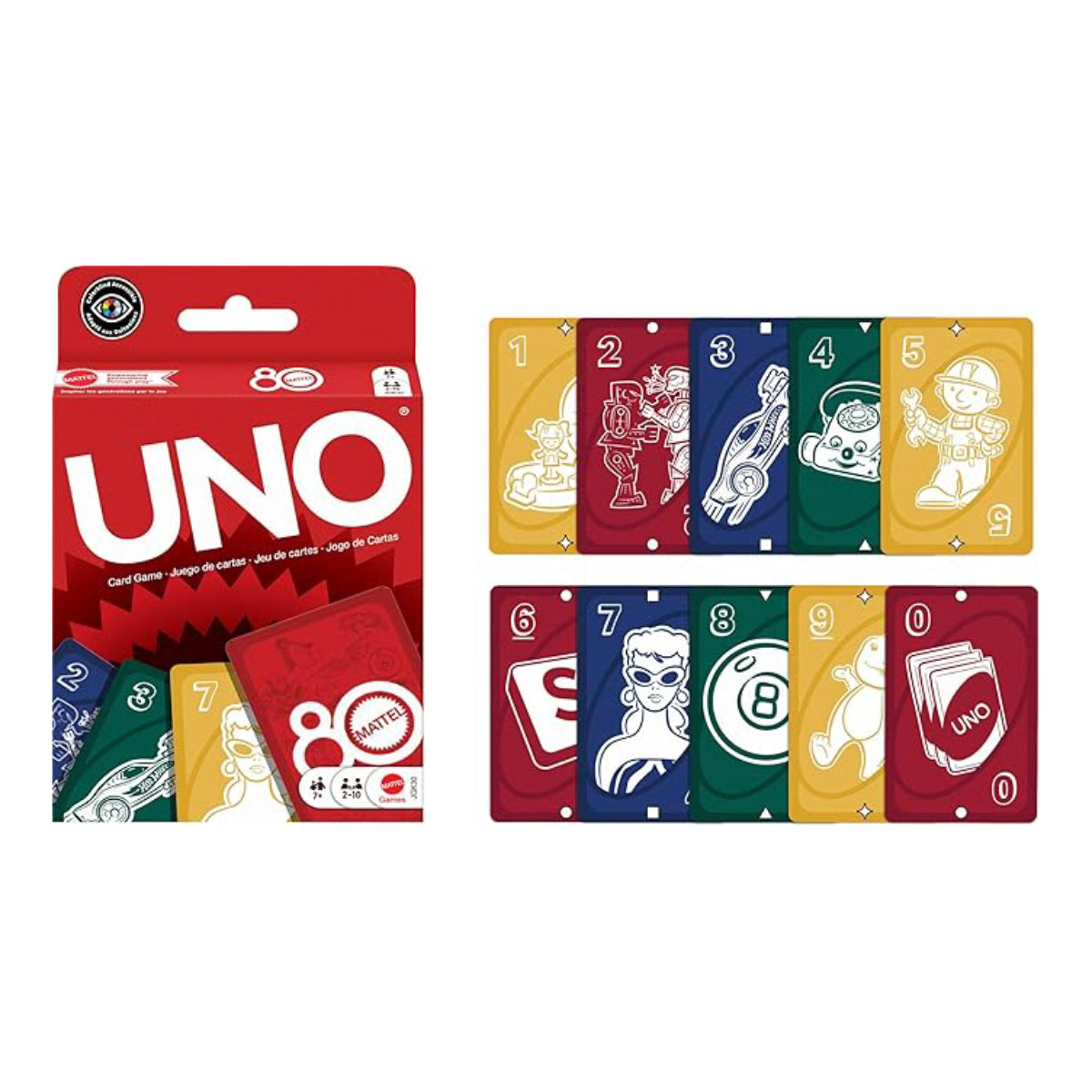 Mattel 80th Anniversary UNO Cards