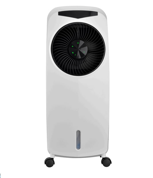 Ventilador enfriador de aire portátil Toscana BFK1709R de 120 V/110 W, color blanco y negro