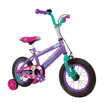 Bicicleta para niños Rugged Racers de 16" con ruedas de entrenamiento - Unicornio