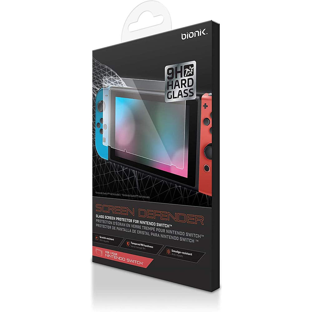 Bionik Screen Defender Glass Screen Protector For Nintendo Switch