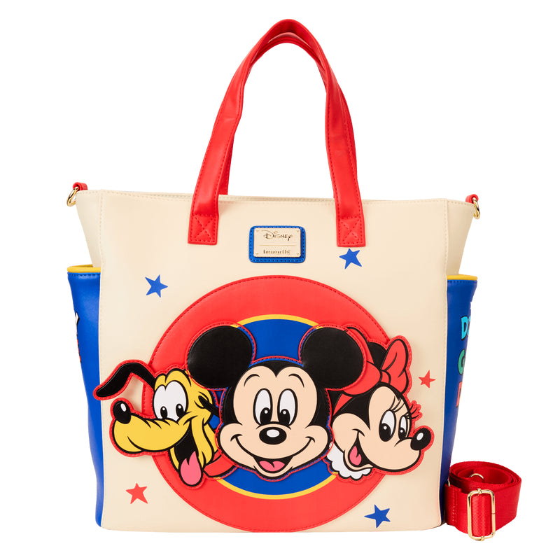 Disney Mickey and Friends Classic Convertible Tote Bag - Red/Blue