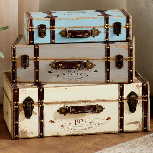 Wood Trunk Set of 3